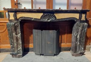 chm617 - Levanto red marble fireplace, 180 cm wide x 110 cm high